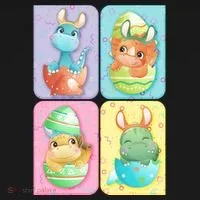 Cute Baby Dinosaurs Easter Eggs T-Shirt thumb 7
