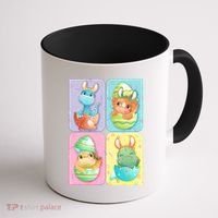 Cute Baby Dinosaurs Easter Eggs Coffee Mug thumb 1