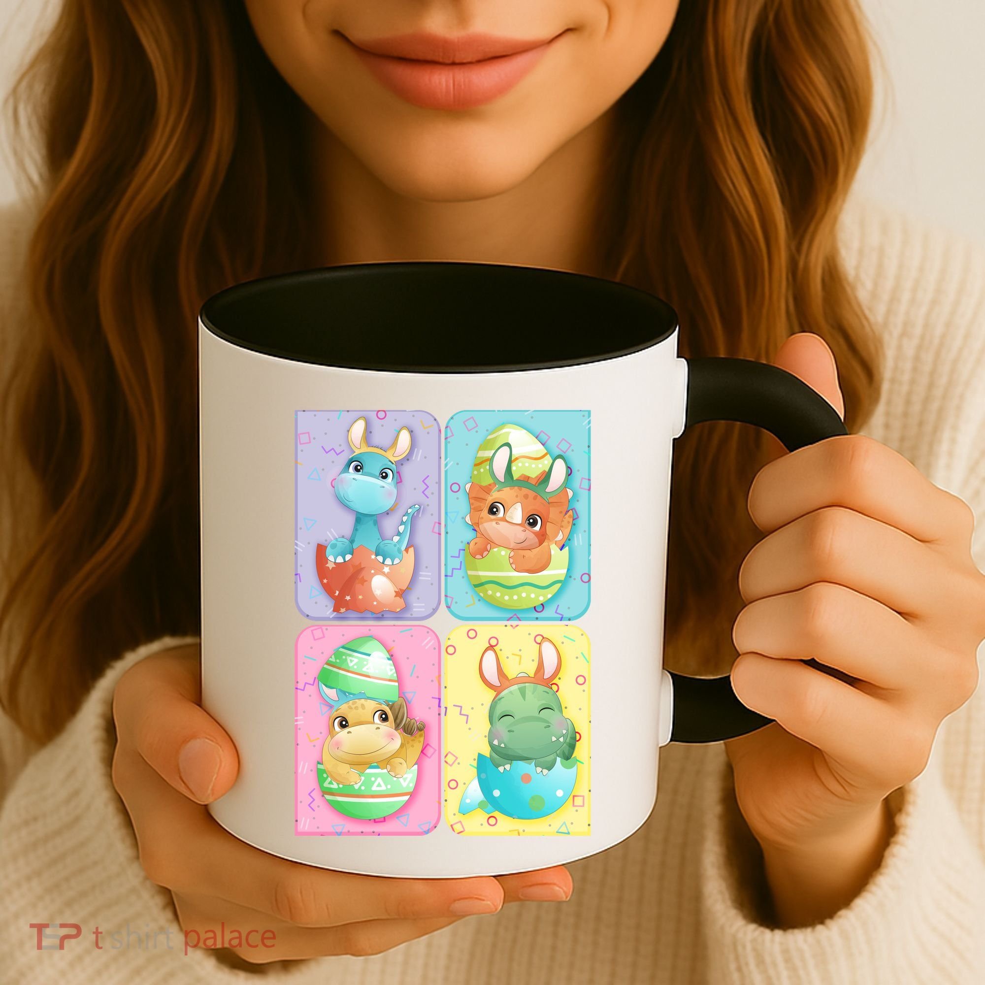 Cute Baby Dinosaurs Easter Eggs Coffee Mug