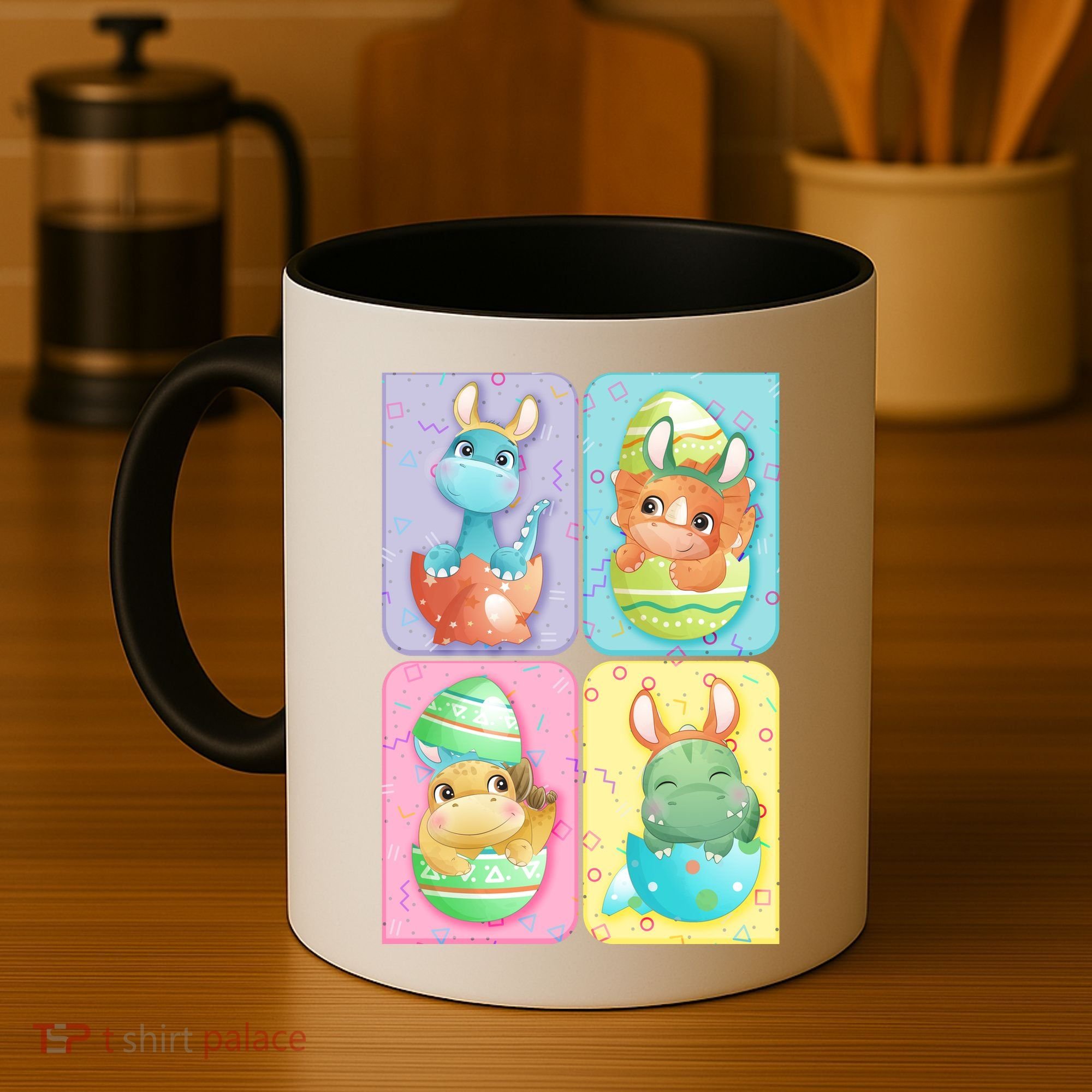Cute Baby Dinosaurs Easter Eggs Coffee Mug
