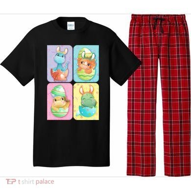 Cute Baby Dinosaurs Easter Eggs Pajama Set