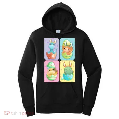 Cute Baby Dinosaurs Easter Eggs Women's Hoodie