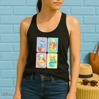 Cute Baby Dinosaurs Easter Eggs Women's Tank Top thumb 2