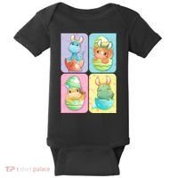 Cute Baby Dinosaurs Easter Eggs Baby Bodysuit thumb 0