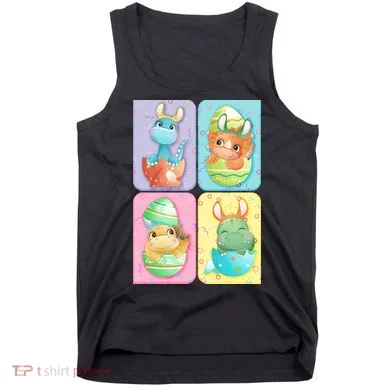Cute Baby Dinosaurs Easter Eggs Tank Top