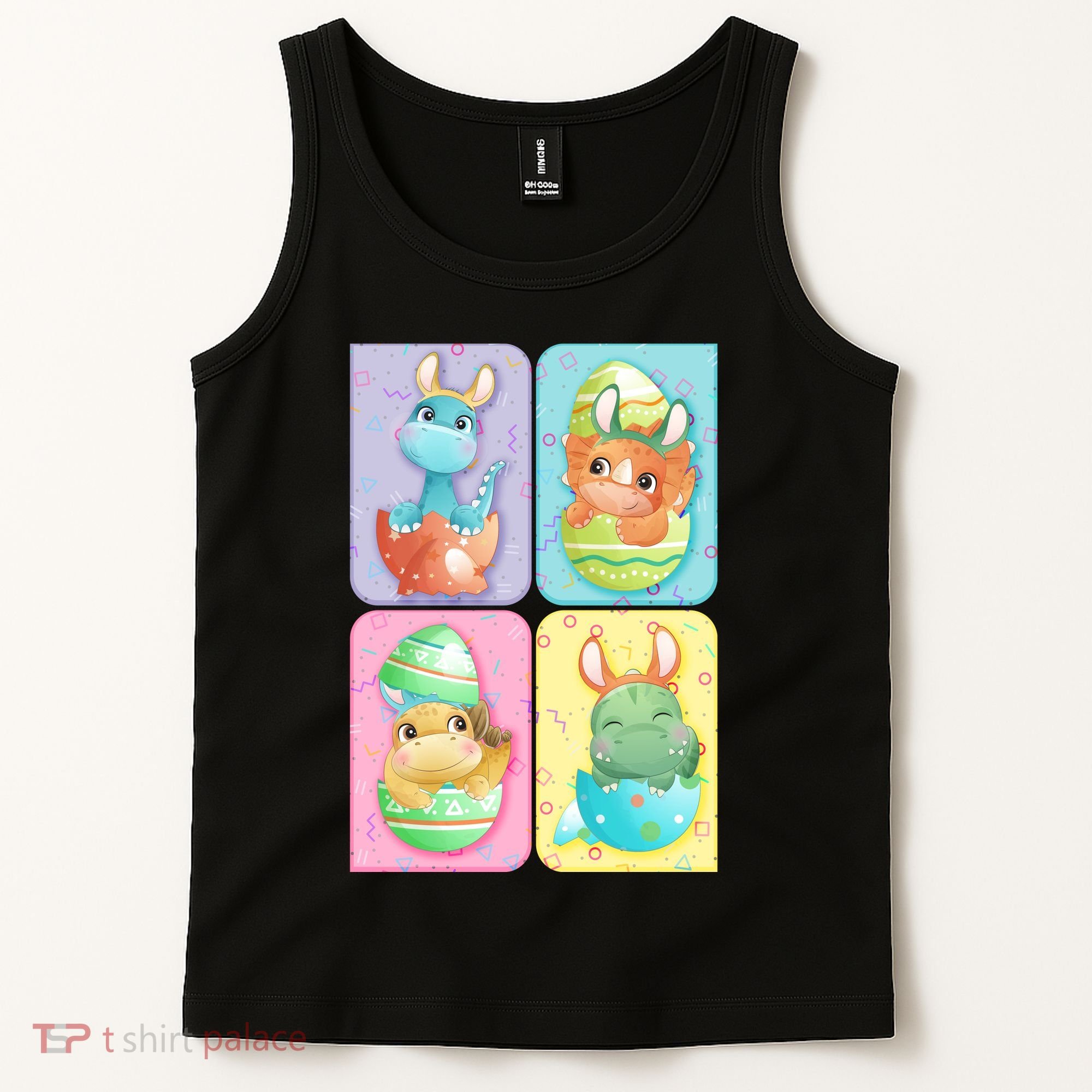 Cute Baby Dinosaurs Easter Eggs Tank Top