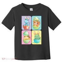Cute Baby Dinosaurs Easter Eggs Toddler T-Shirt thumb 0