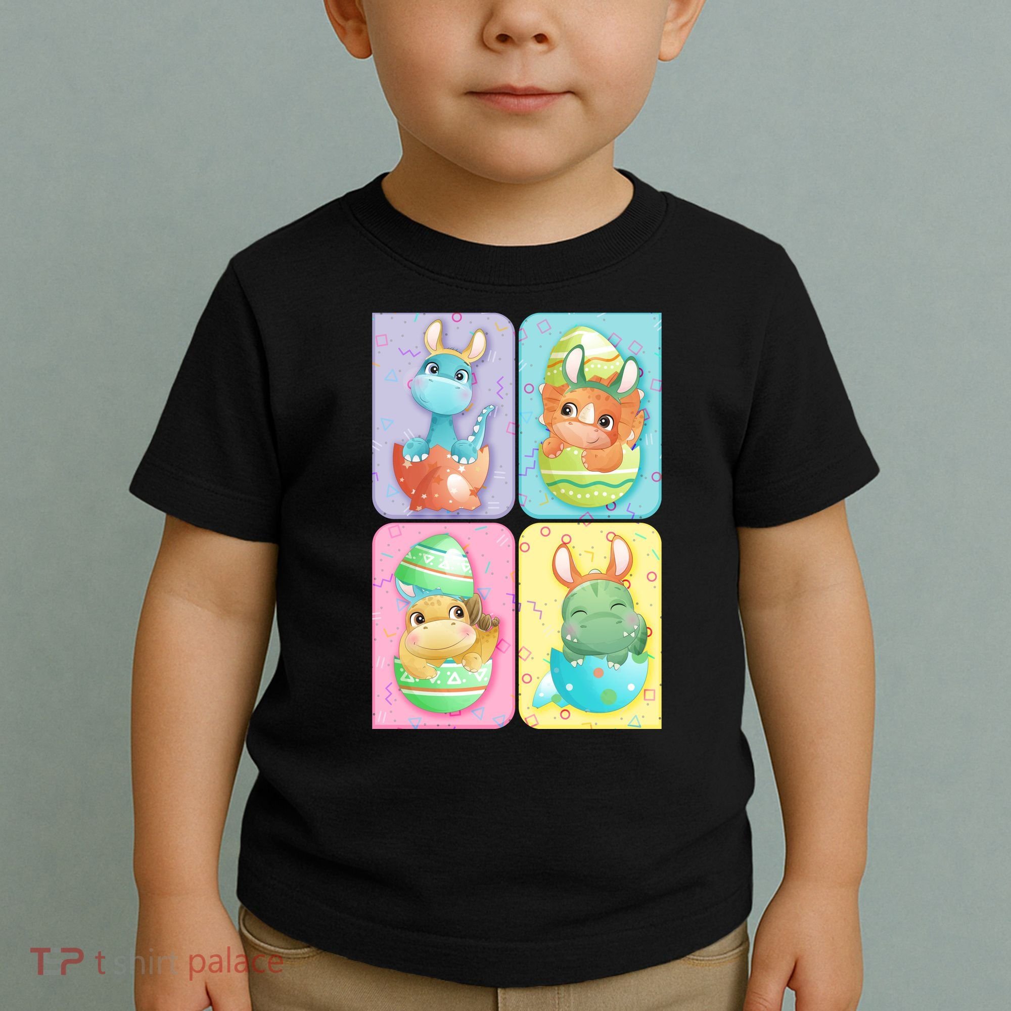 Cute Baby Dinosaurs Easter Eggs Toddler T-Shirt