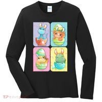 Cute Baby Dinosaurs Easter Eggs Women's Long Sleeve Shirt thumb 0