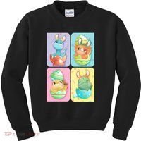 Cute Baby Dinosaurs Easter Eggs Kids Sweatshirt thumb 0