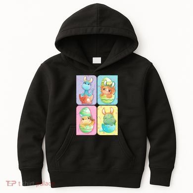 Cute Baby Dinosaurs Easter Eggs Kids Hoodie