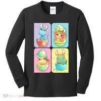 Cute Baby Dinosaurs Easter Eggs Kids Long Sleeve Shirt thumb 0