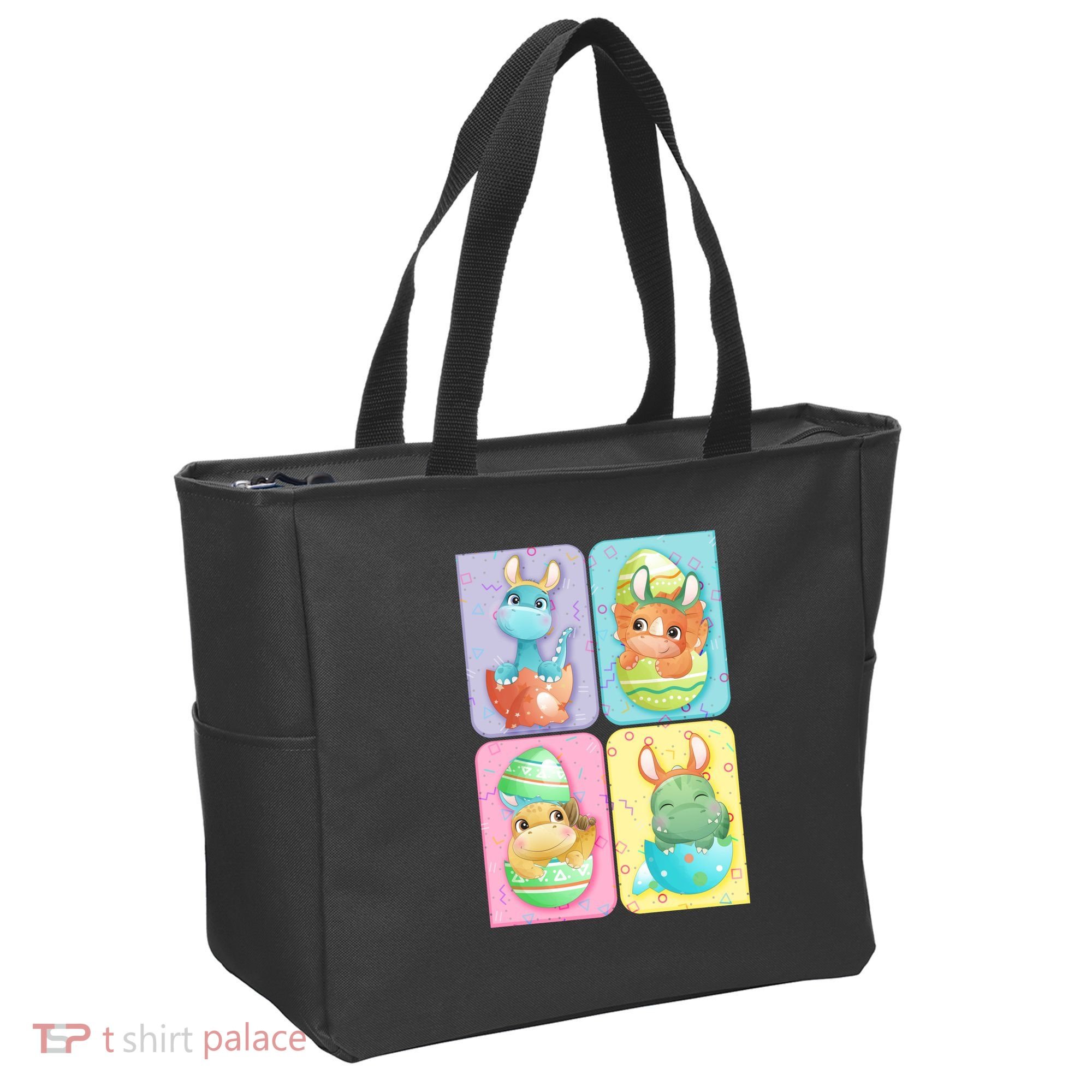 Cute Baby Dinosaurs Easter Eggs Tote Bag