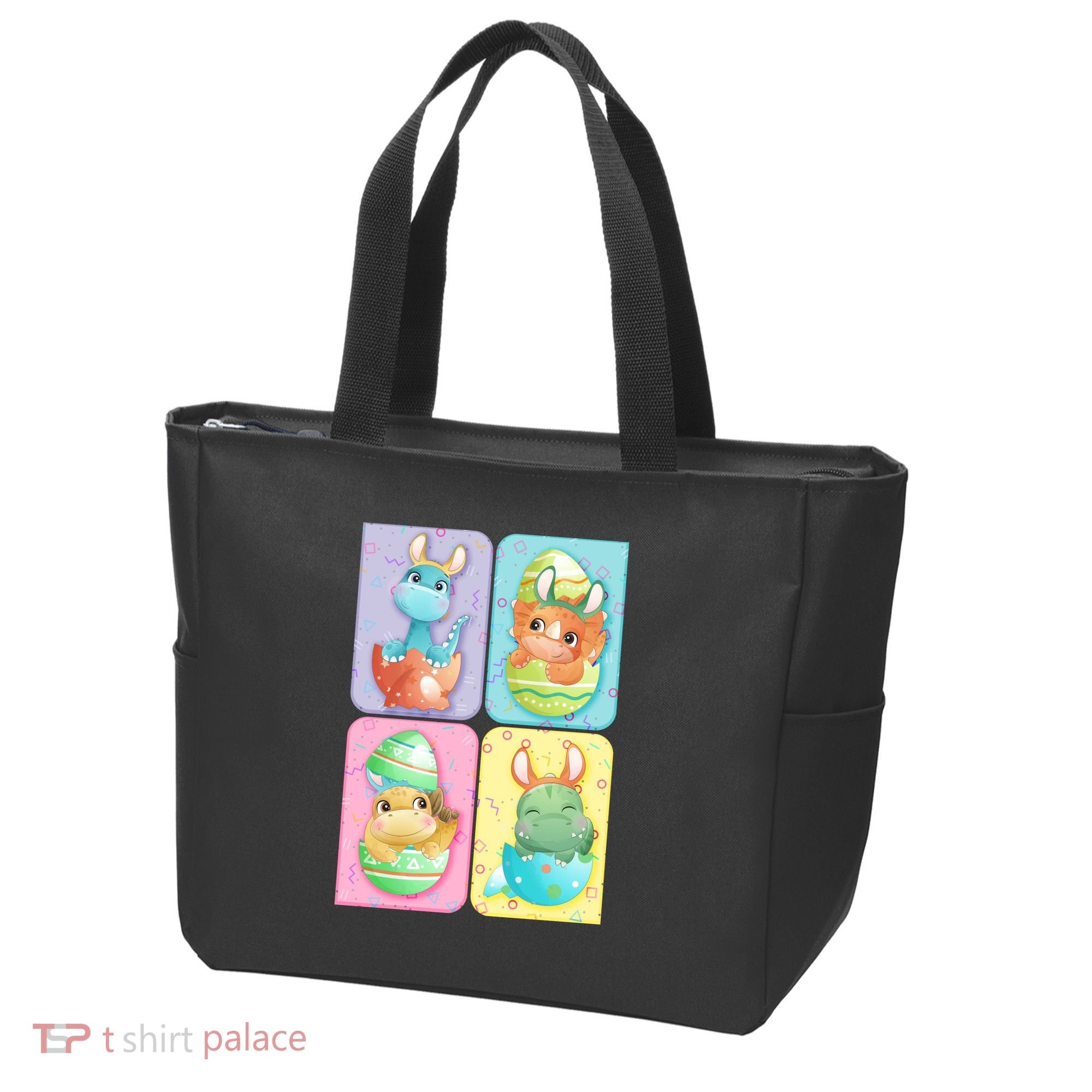 Cute Baby Dinosaurs Easter Eggs Tote Bag