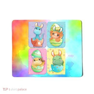 Cute Baby Dinosaurs Easter Eggs Mousepad