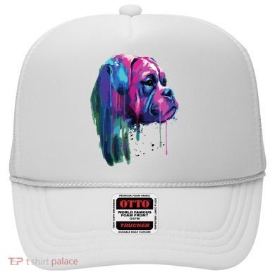Colorful Boxer Dog Art Watercolor Hat
