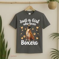 Cool Boxer Dog For Girl Women Dog Trainer Boxer Lovers T-Shirt thumb 2