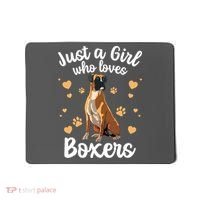Cool Boxer Dog For Girl Women Dog Trainer Boxer Lovers Mousepad thumb 0
