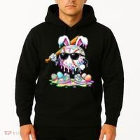Cool Baseball Drip Bunny Rabbit Easter Hoodie thumb 2