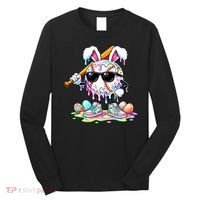 Cool Baseball Drip Bunny Rabbit Easter Long Sleeve Shirt thumb 0