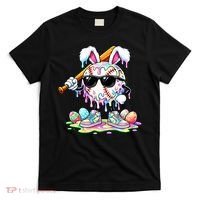 Cool Baseball Drip Bunny Rabbit Easter T-Shirt thumb 0
