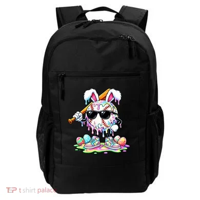 Cool Baseball Drip Bunny Rabbit Easter Backpack