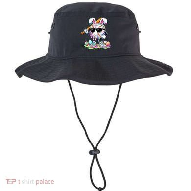 Cool Baseball Drip Bunny Rabbit Easter Bucket Hat