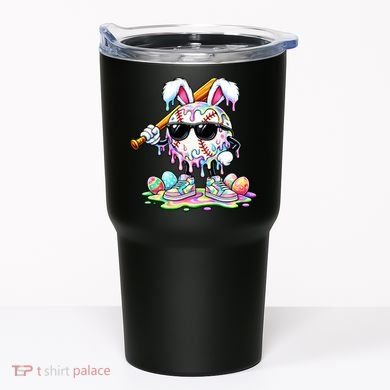 Cool Baseball Drip Bunny Rabbit Easter Tumbler