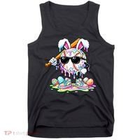 Cool Baseball Drip Bunny Rabbit Easter Tank Top thumb 0