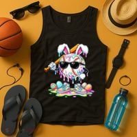 Cool Baseball Drip Bunny Rabbit Easter Tank Top thumb 4