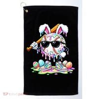 Cool Baseball Drip Bunny Rabbit Easter Golf Towel thumb 0