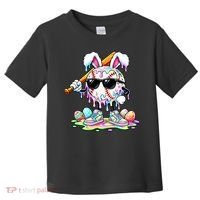 Cool Baseball Drip Bunny Rabbit Easter Toddler T-Shirt thumb 0