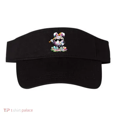 Cool Baseball Drip Bunny Rabbit Easter Visor
