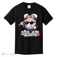 Cool Baseball Drip Bunny Rabbit Easter Kids T-Shirt thumb 0