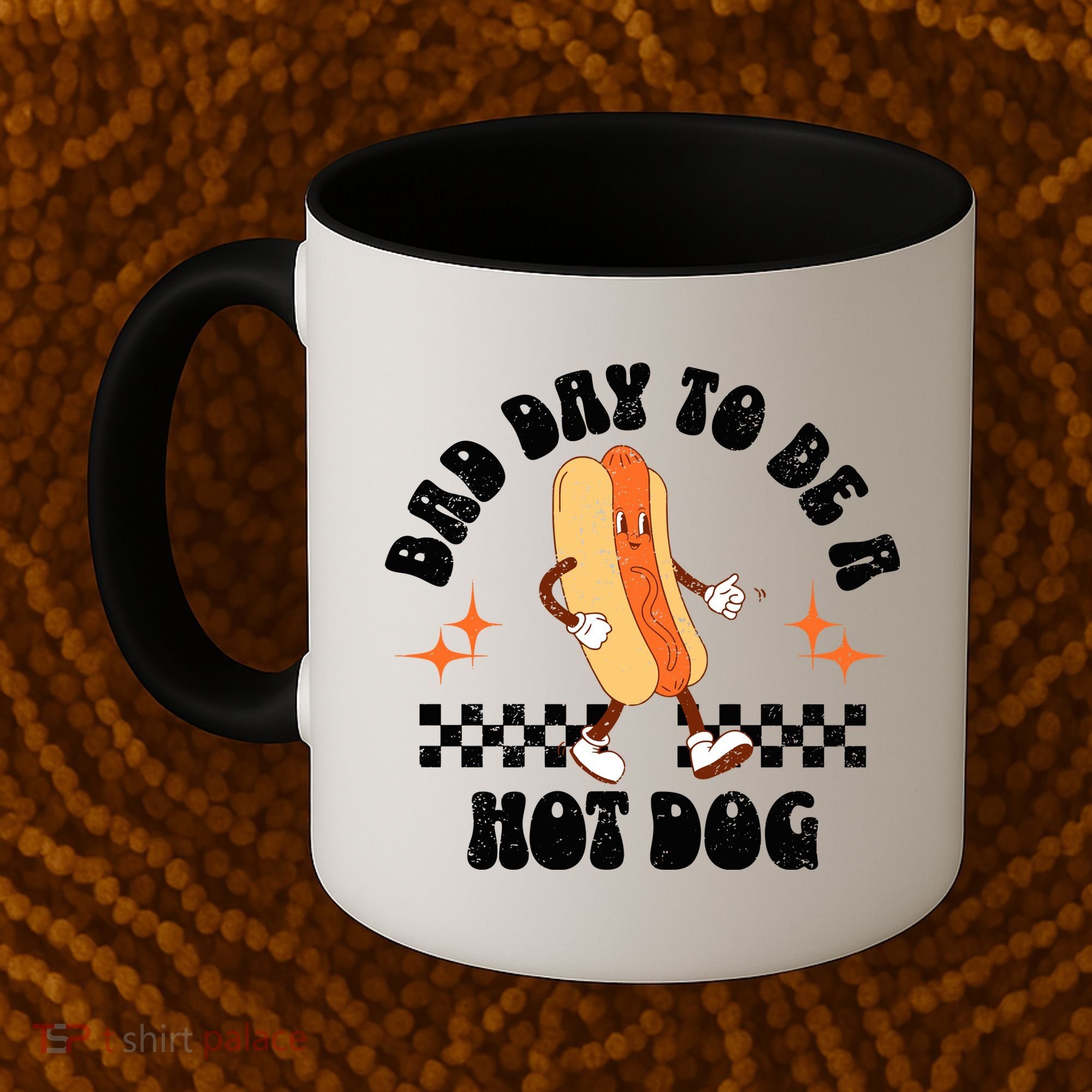 Checkered Bad Day To Be A Hot Dog 4th Of July Coffee Mug