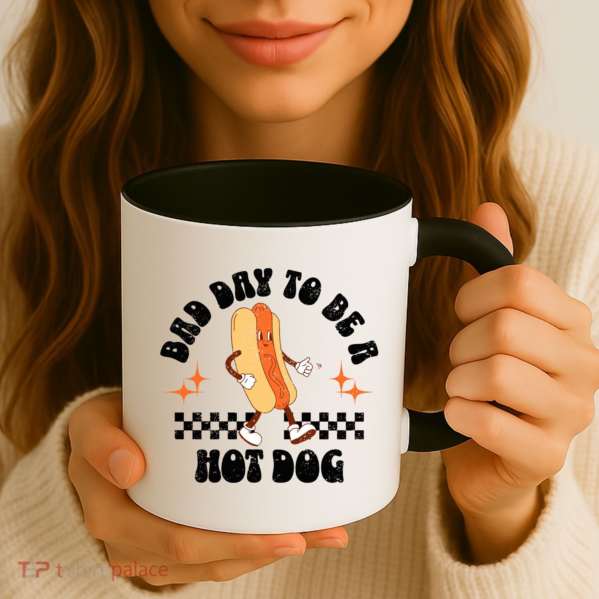 Checkered Bad Day To Be A Hot Dog 4th Of July Coffee Mug