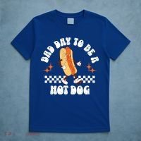 Checkered Bad Day To Be A Hot Dog 4th Of July T-Shirt thumb 5