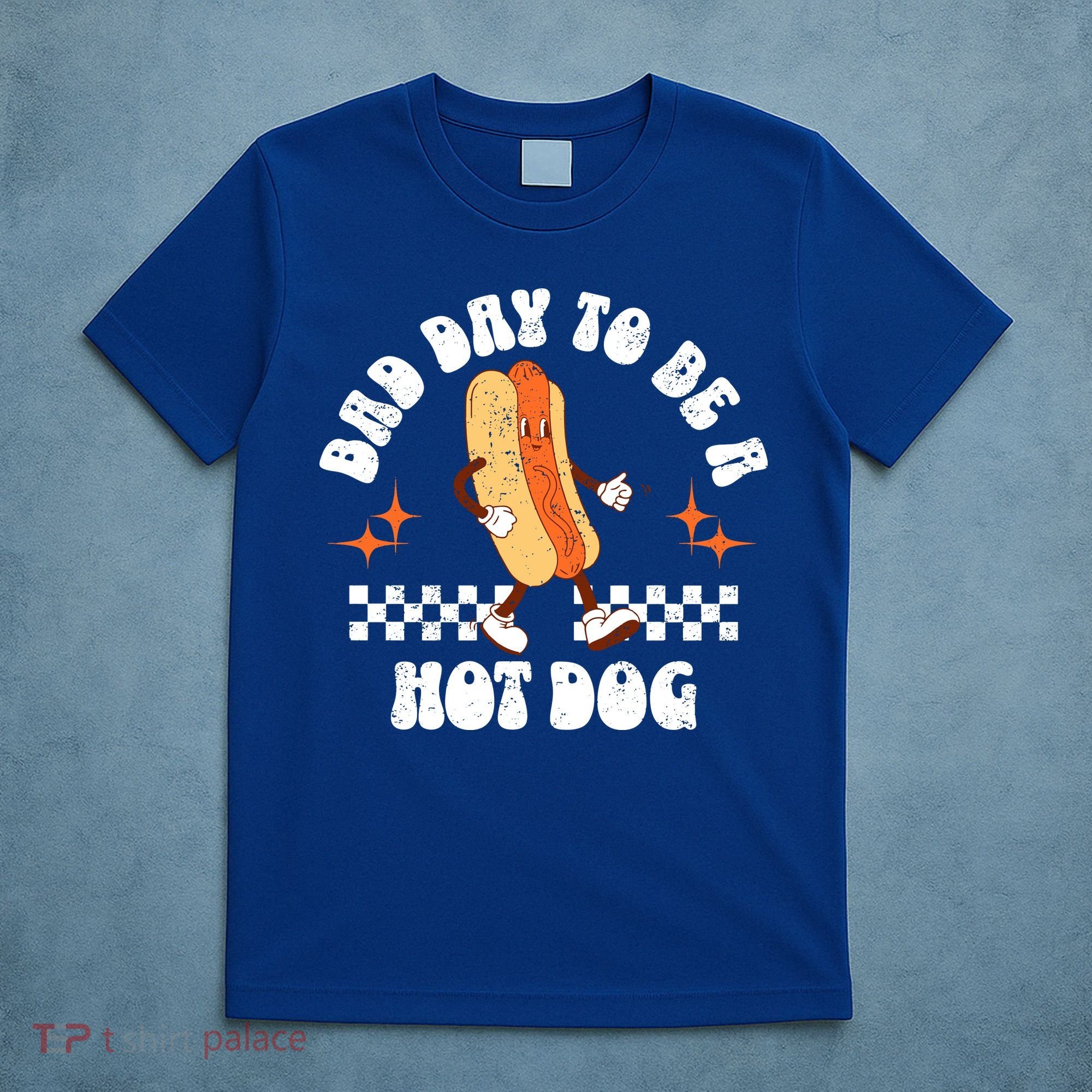Checkered Bad Day To Be A Hot Dog 4th Of July T-Shirt