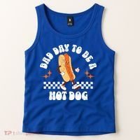 Checkered Bad Day To Be A Hot Dog 4th Of July Tank Top thumb 2