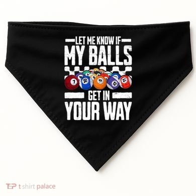 Cool Billiards Design Funny Billiard Pool Player Gift USA-Made Doggie Bandana