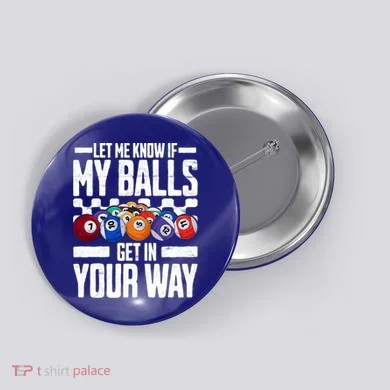 Cool Billiards Design Funny Billiard Pool Player Gift Button