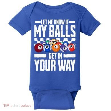 Cool Billiards Design Funny Billiard Pool Player Gift Baby Bodysuit