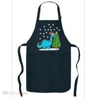 Christmas Brachiosaurus Dinosaur Eating A Christmas Tree Apron thumb 0