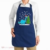 Christmas Brachiosaurus Dinosaur Eating A Christmas Tree Apron thumb 2