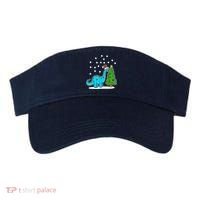Christmas Brachiosaurus Dinosaur Eating A Christmas Tree Visor thumb 0