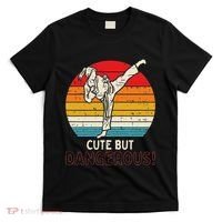 Cute But Dangerous Girl Ponytail Kick Karate Taekwondo T-Shirt thumb 0