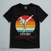 Cute But Dangerous Girl Ponytail Kick Karate Taekwondo T-Shirt thumb 5