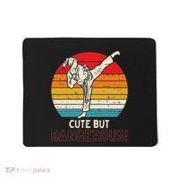 Cute But Dangerous Girl Ponytail Kick Karate Taekwondo Mousepad thumb 0