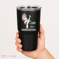 Cute But Dangerous Funny Karate Taekwondo Tumbler thumb 2