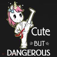 Cute But Dangerous Funny Karate Taekwondo Ornament thumb 1